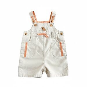 Janie & Jack Little Safari Linen Blend Shortalls Overall Shorts Baby Boys 0-3 mo